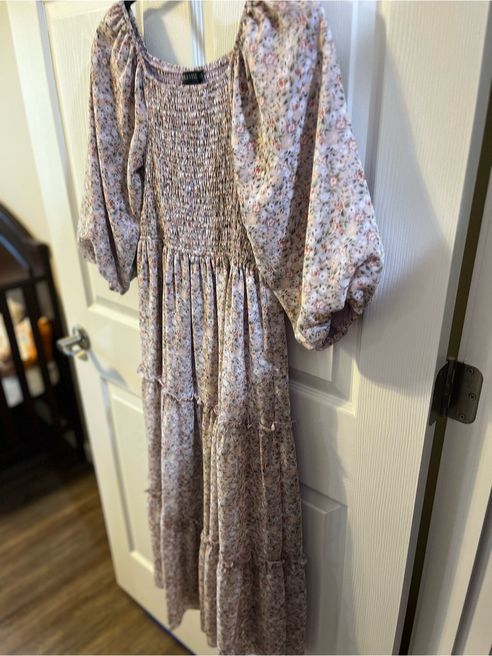 Mikarose Rose Multicolor Floral Smocked Maxi Dress - Picture 5 of 12